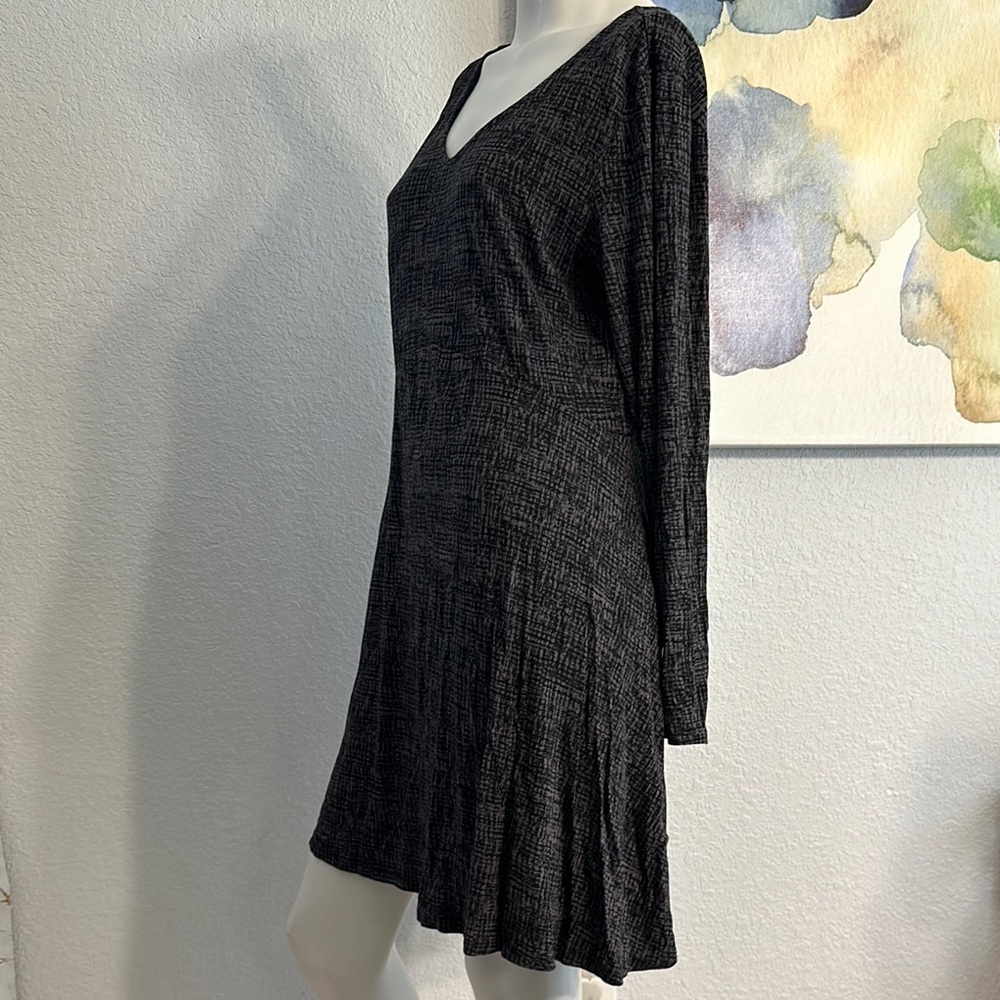 Apt. 9 Gray Long Sleeve A-Line Dress